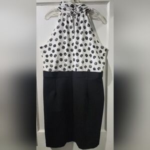 New York & Company Monochrome Patterned Dress